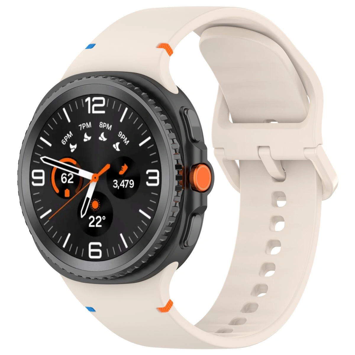 Silikonowy pasek Bizon Strap Watch Silicone G do Galaxy Watch 8 40 mm/44 mm/8 Classic 46 mm, czarny